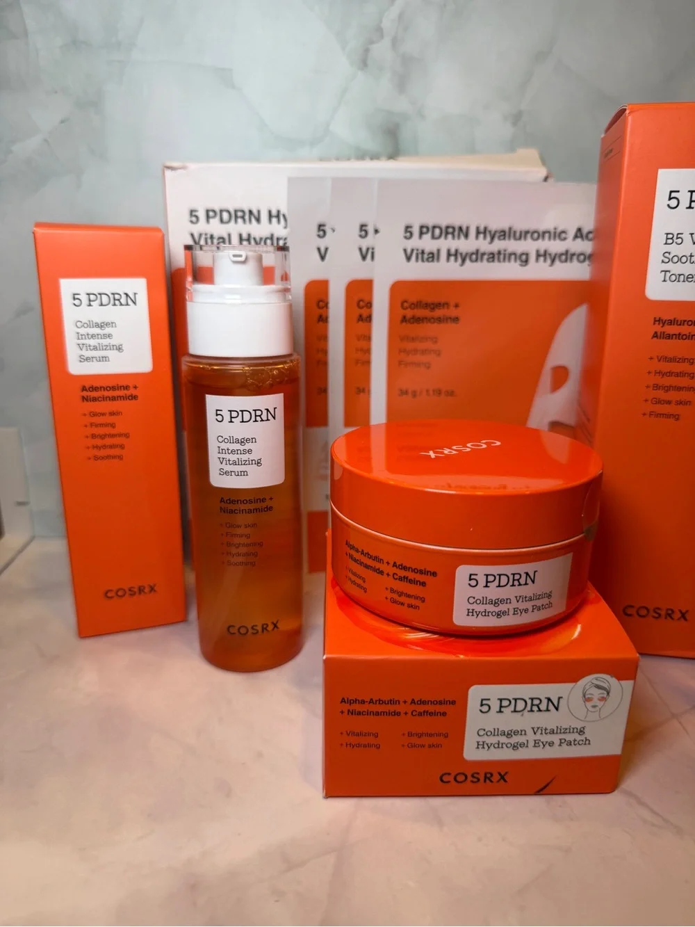 COSRX 5 PDRN Skincare Bundle – Toner, Serum, Hydrogel Masks & Eye Patches